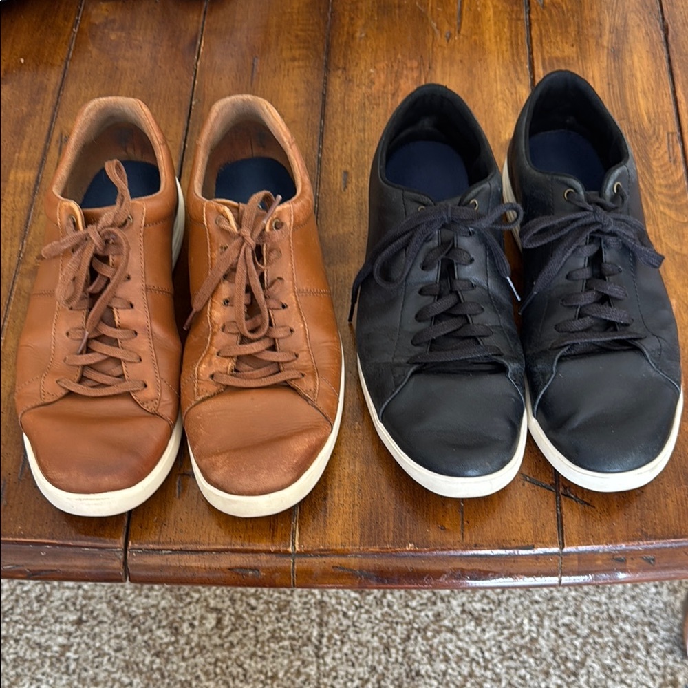 Men's Black and Brown Cole Haan Sneakers Size 12